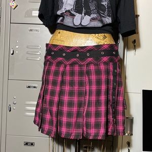 Tripp NYC Daang Goodman pink plaid skirt medium
